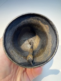Three Tibetan bronze ritual bells and a bronze Buddha, 19th C.