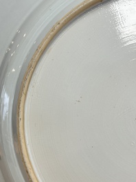 A massive Chinese blue and white 'Music-Making Scholars' dish, Yongzheng