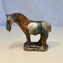A Chinese sancai-glazed horse, probably Tang