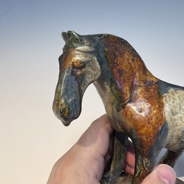 A Chinese sancai-glazed horse, probably Tang
