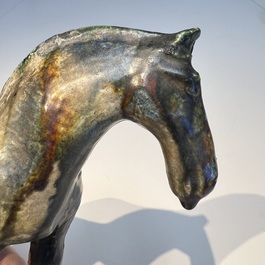 A Chinese sancai-glazed horse, probably Tang