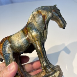 A Chinese sancai-glazed horse, probably Tang