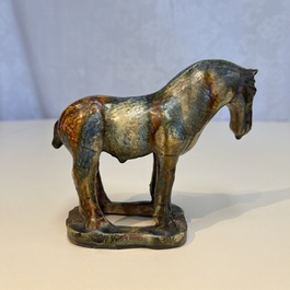 A Chinese sancai-glazed horse, probably Tang