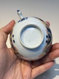 Ten Chinese Imari-style 'Riverscape' cups and saucers, Qianlong