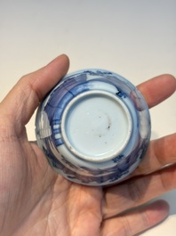 13 Chinese blue and white wares and four sets of Japanese Imari cups and saucers, 17/18th C.