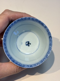 13 Chinese blue and white wares and four sets of Japanese Imari cups and saucers, 17/18th C.