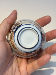13 Chinese blue and white wares and four sets of Japanese Imari cups and saucers, 17/18th C.