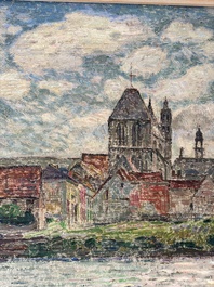 L&eacute;on De Smet (1881&ndash;1966): &lsquo;Sight at Vernon-sur-Seine&rsquo;, oil on board, signed, 20th C.