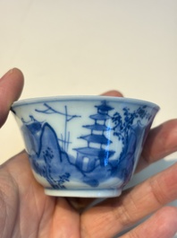 13 Chinese blue and white wares and four sets of Japanese Imari cups and saucers, 17/18th C.