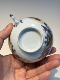 Ten Chinese Imari-style 'Riverscape' cups and saucers, Qianlong