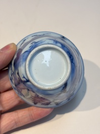 13 Chinese blue and white wares and four sets of Japanese Imari cups and saucers, 17/18th C.