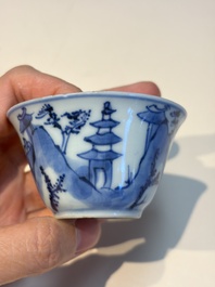 13 Chinese blue and white wares and four sets of Japanese Imari cups and saucers, 17/18th C.