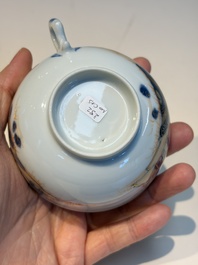 Ten Chinese Imari-style 'Riverscape' cups and saucers, Qianlong