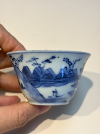 13 Chinese blue and white wares and four sets of Japanese Imari cups and saucers, 17/18th C.