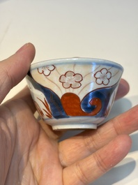 13 Chinese blue and white wares and four sets of Japanese Imari cups and saucers, 17/18th C.