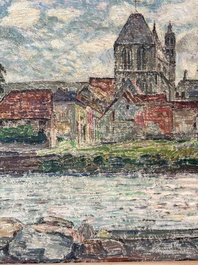 L&eacute;on De Smet (1881&ndash;1966): &lsquo;Sight at Vernon-sur-Seine&rsquo;, oil on board, signed, 20th C.
