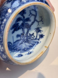 13 Chinese blue and white wares and four sets of Japanese Imari cups and saucers, 17/18th C.