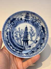 13 Chinese blue and white wares and four sets of Japanese Imari cups and saucers, 17/18th C.