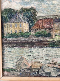 L&eacute;on De Smet (1881&ndash;1966): &lsquo;Sight at Vernon-sur-Seine&rsquo;, oil on board, signed, 20th C.
