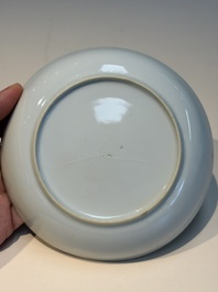 Ten Chinese Imari-style 'Riverscape' cups and saucers, Qianlong