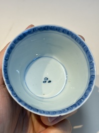 13 Chinese blue and white wares and four sets of Japanese Imari cups and saucers, 17/18th C.
