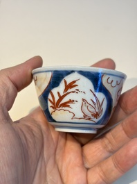 13 Chinese blue and white wares and four sets of Japanese Imari cups and saucers, 17/18th C.