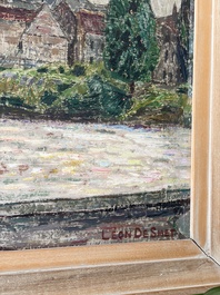 L&eacute;on De Smet (1881&ndash;1966): &lsquo;Sight at Vernon-sur-Seine&rsquo;, oil on board, signed, 20th C.