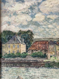 L&eacute;on De Smet (1881&ndash;1966): &lsquo;Sight at Vernon-sur-Seine&rsquo;, oil on board, signed, 20th C.