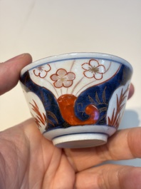 13 Chinese blue and white wares and four sets of Japanese Imari cups and saucers, 17/18th C.