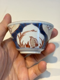 13 Chinese blue and white wares and four sets of Japanese Imari cups and saucers, 17/18th C.