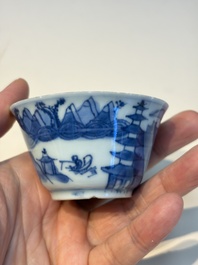 13 Chinese blue and white wares and four sets of Japanese Imari cups and saucers, 17/18th C.