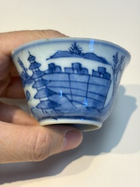 13 Chinese blue and white wares and four sets of Japanese Imari cups and saucers, 17/18th C.