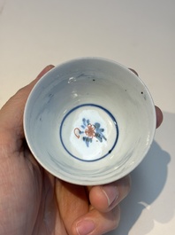 13 Chinese blue and white wares and four sets of Japanese Imari cups and saucers, 17/18th C.