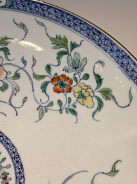 A Chinese doucai 'peony and chrysanthemum' dish, Yongzheng