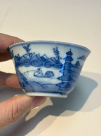 13 Chinese blue and white wares and four sets of Japanese Imari cups and saucers, 17/18th C.