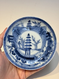 13 Chinese blue and white wares and four sets of Japanese Imari cups and saucers, 17/18th C.