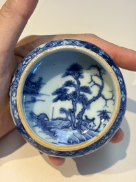 13 Chinese blue and white wares and four sets of Japanese Imari cups and saucers, 17/18th C.