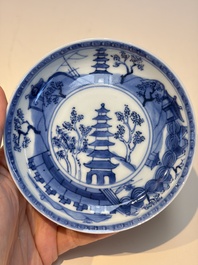 13 Chinese blue and white wares and four sets of Japanese Imari cups and saucers, 17/18th C.