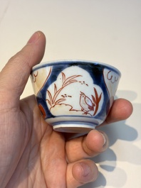13 Chinese blue and white wares and four sets of Japanese Imari cups and saucers, 17/18th C.