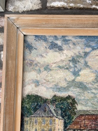 L&eacute;on De Smet (1881&ndash;1966): &lsquo;Sight at Vernon-sur-Seine&rsquo;, oil on board, signed, 20th C.