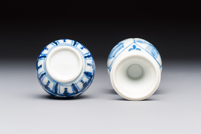 A varied group of 15 Chinese blue and white wares, 18th C. and later