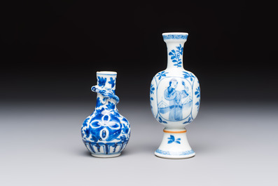 A varied group of 15 Chinese blue and white wares, 18th C. and later