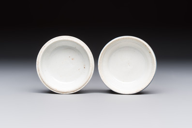 A varied group of 15 Chinese blue and white wares, 18th C. and later