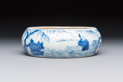 A varied group of 15 Chinese blue and white wares, 18th C. and later