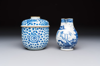 A varied group of 15 Chinese blue and white wares, 18th C. and later