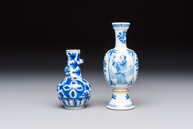 A varied group of 15 Chinese blue and white wares, 18th C. and later