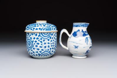A varied group of 15 Chinese blue and white wares, 18th C. and later