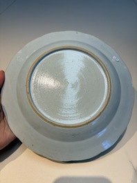 Nine Chinese famille rose plates with floral design, Qianlong