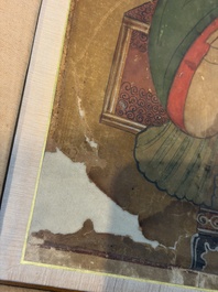 Korean school: 'Portrait of an Emperor', ink and colour on paper, Joseon, 18th C.