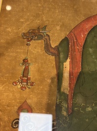 Korean school: 'Portrait of an Emperor', ink and colour on paper, Joseon, 18th C.